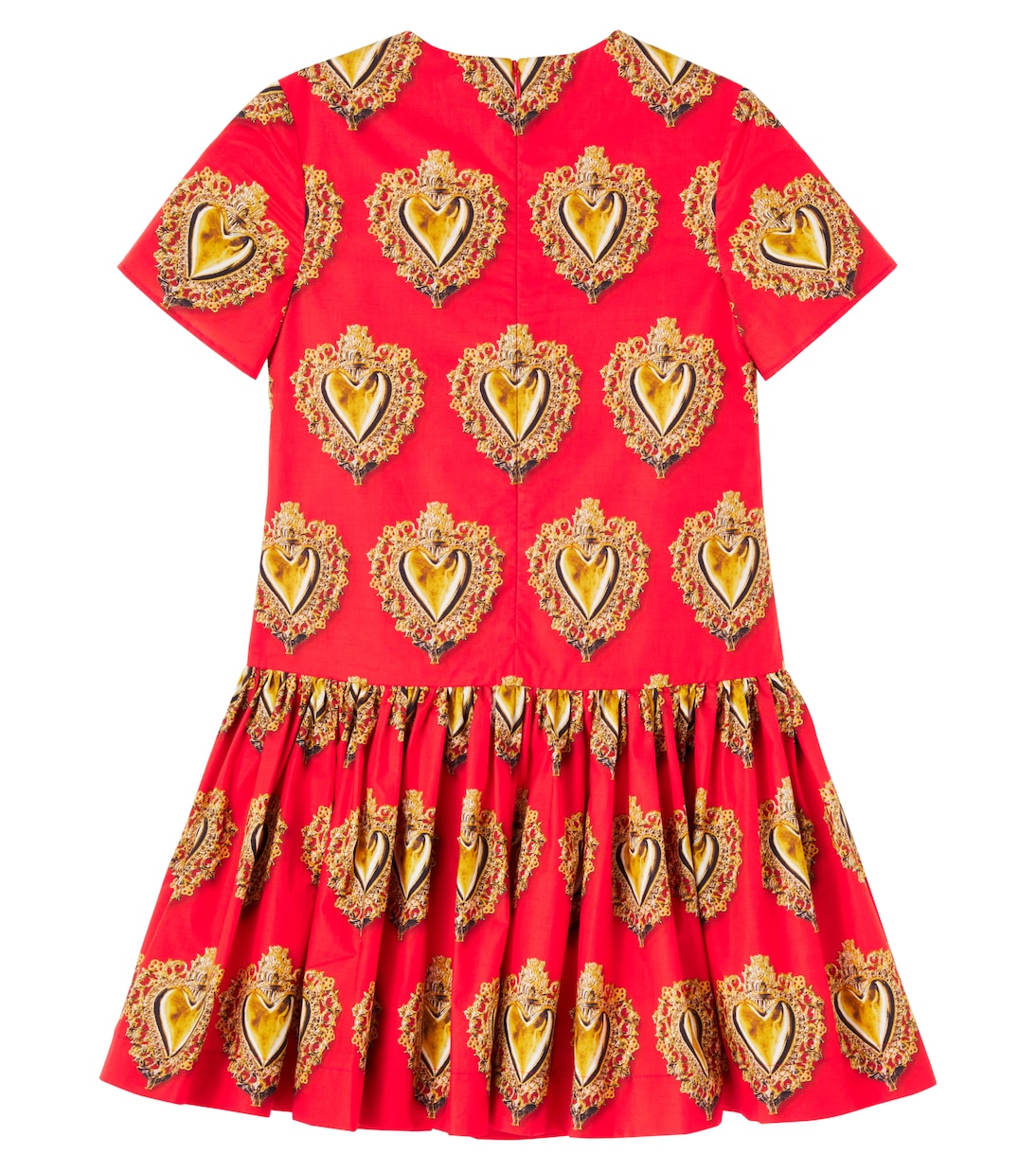 Printed cotton poplin dress | Dolce&Gabbana Kids