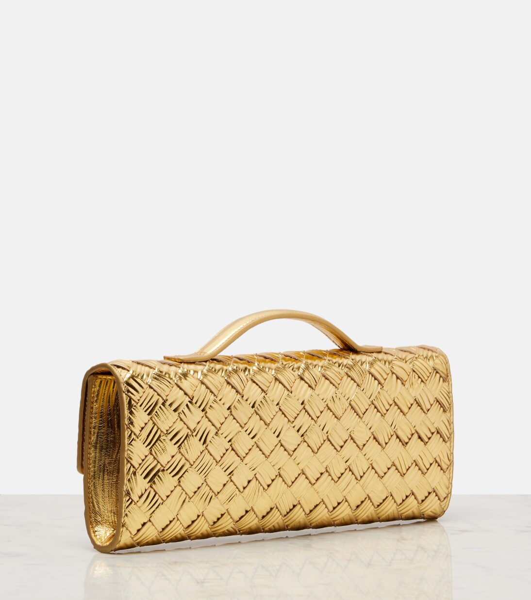 Clutch Andiamo aus Metallic-Leder | Bottega Veneta