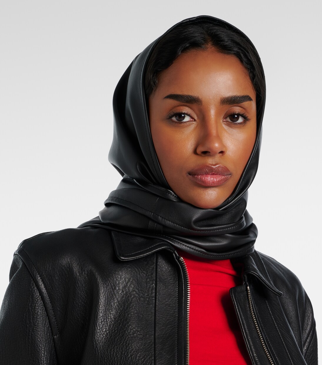 Leather hood | Nour Hammour