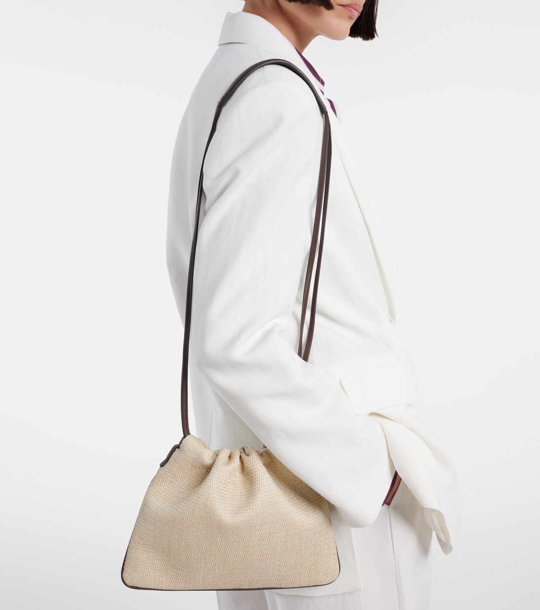 Mini canvas crossbody bag | Brunello Cucinelli
