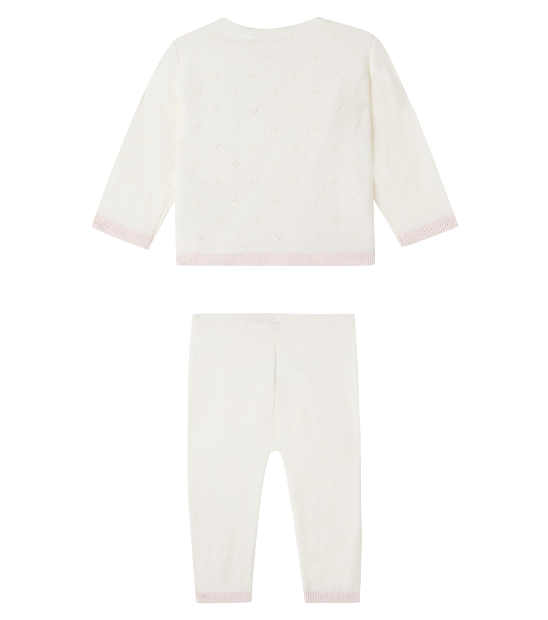 Baby wool and cotton cardigan and pants set | Bonpoint
