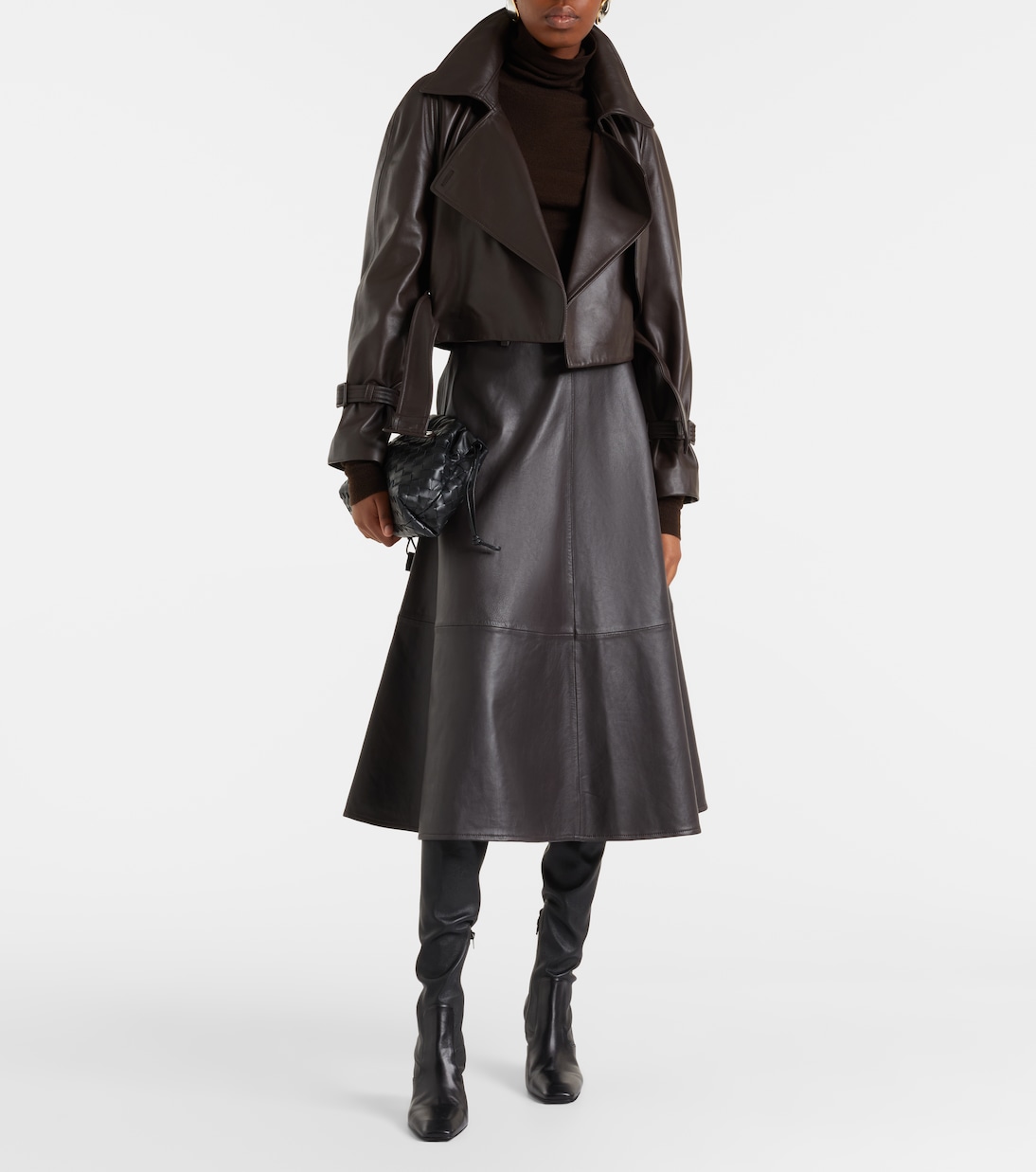 Cropped-Jacke Hatti aus Leder | Nour Hammour