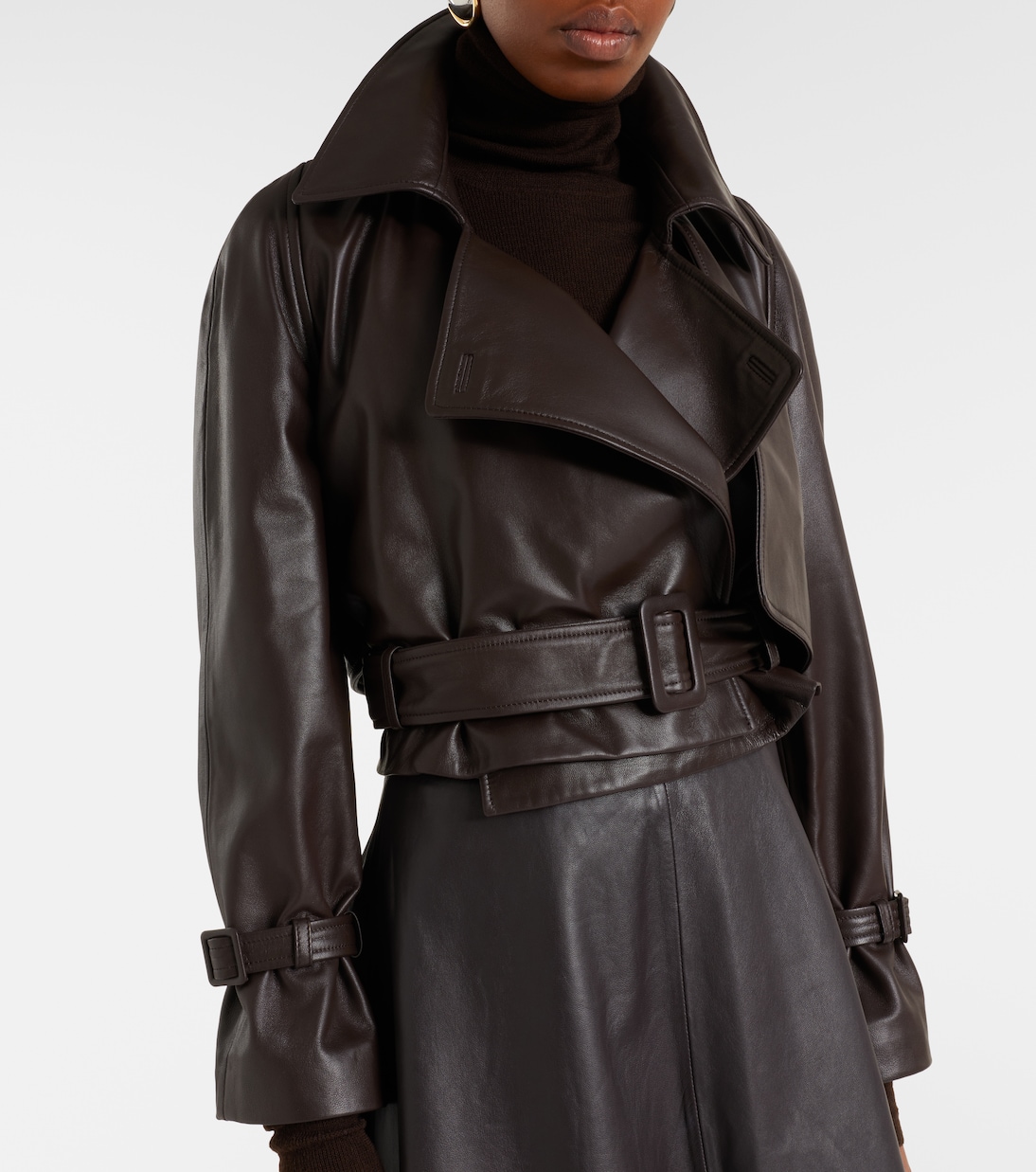 Cropped-Jacke Hatti aus Leder | Nour Hammour