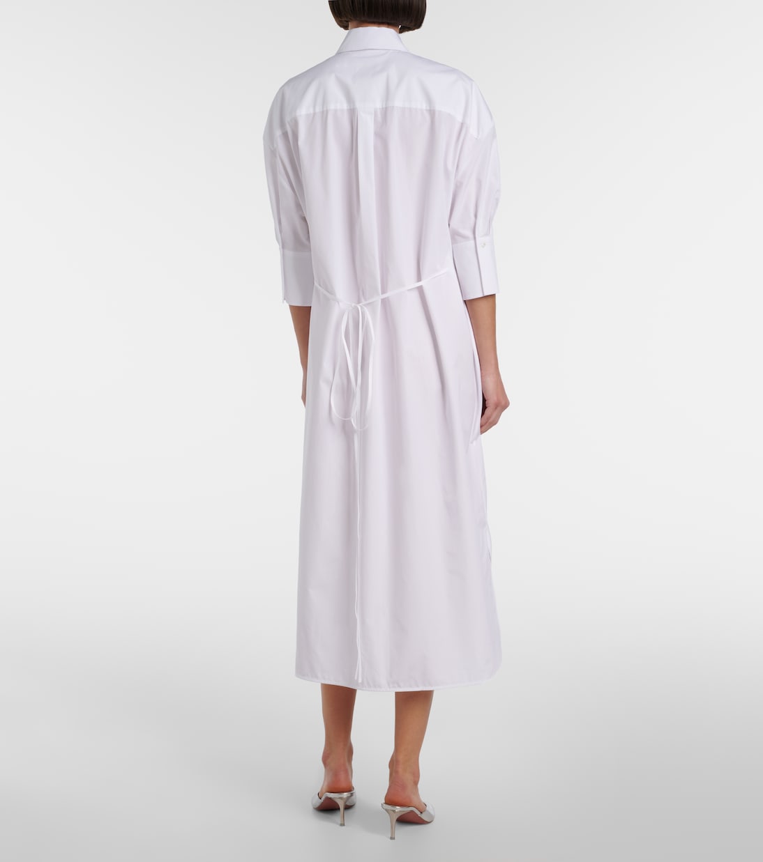 فستان قميص من القطن البوبلين بتطريز | Erdem