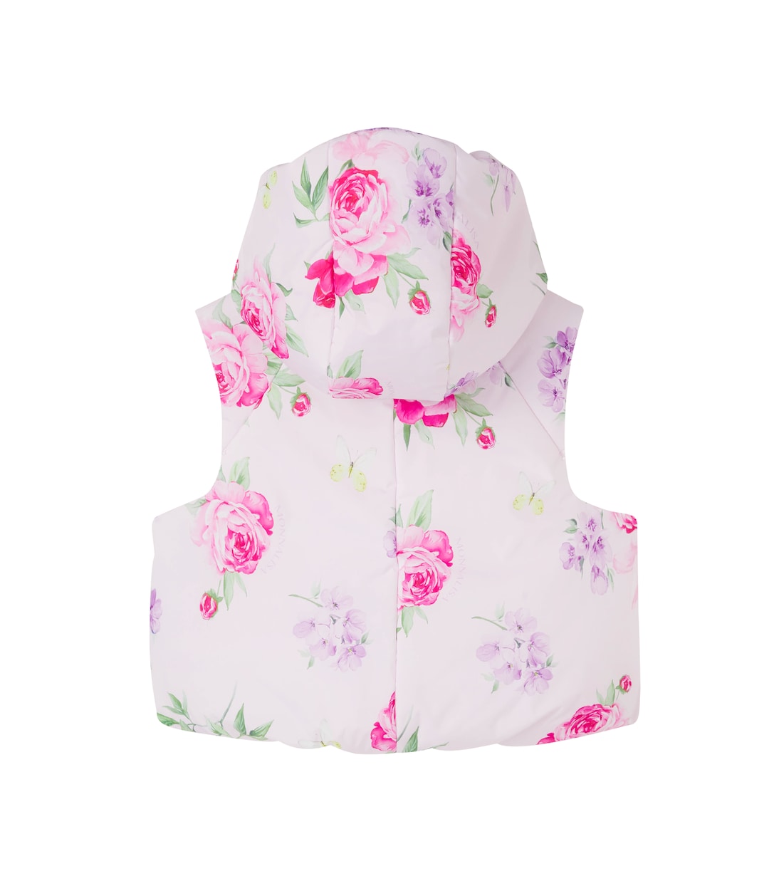 Veste doudoune sans manches à fleurs | Monnalisa