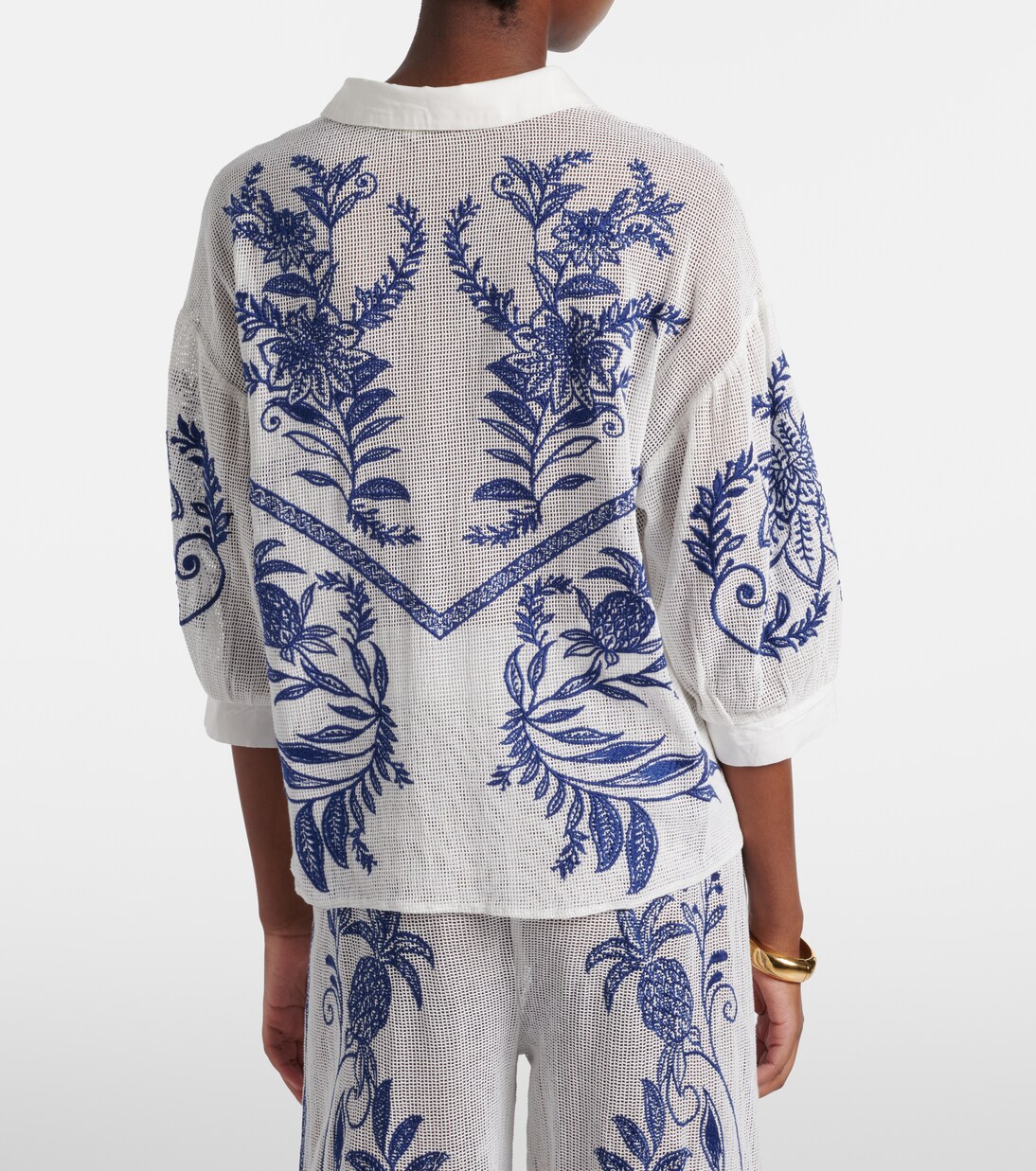 Nina embroidered cotton shirt | Farm Rio