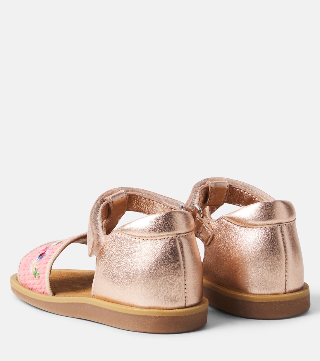 Sandalias Poppy Air Natur de piel con rafia | Pom d'Api