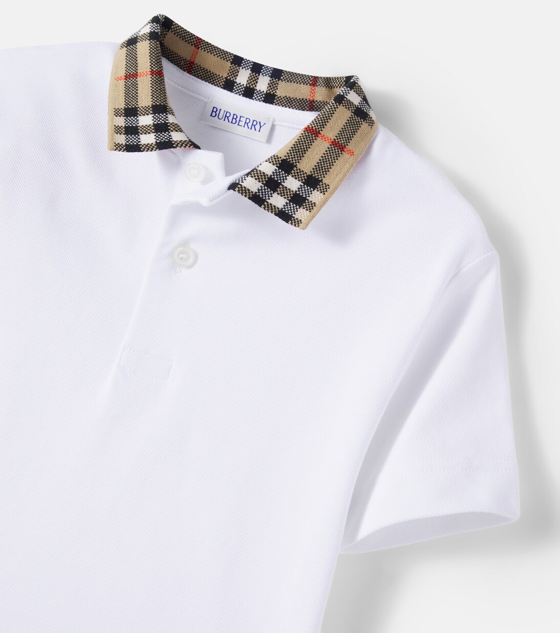 Burberry Check cotton piqué polo shirt | Burberry Kids