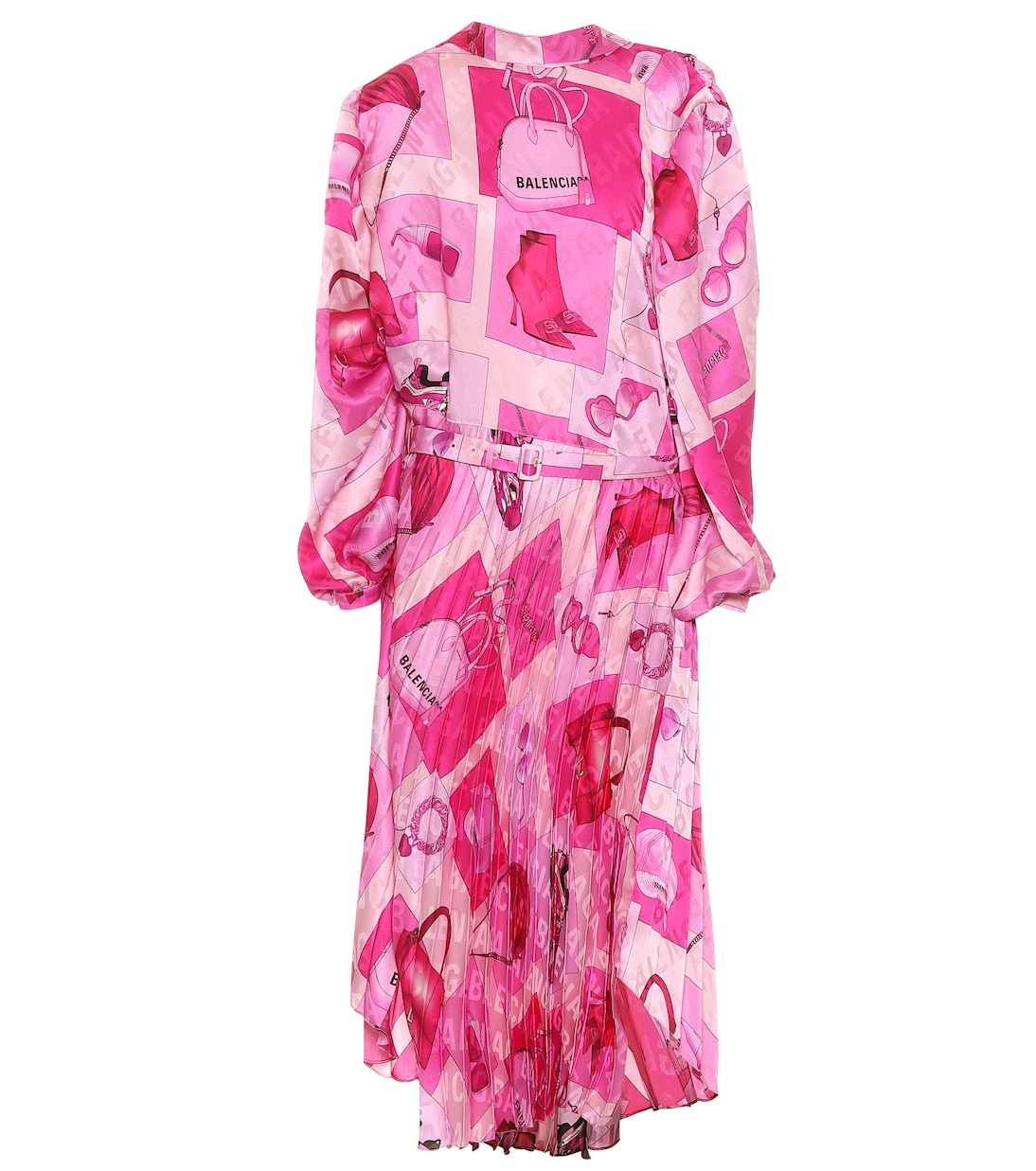 Twisted printed crêpe midi dress | Balenciaga