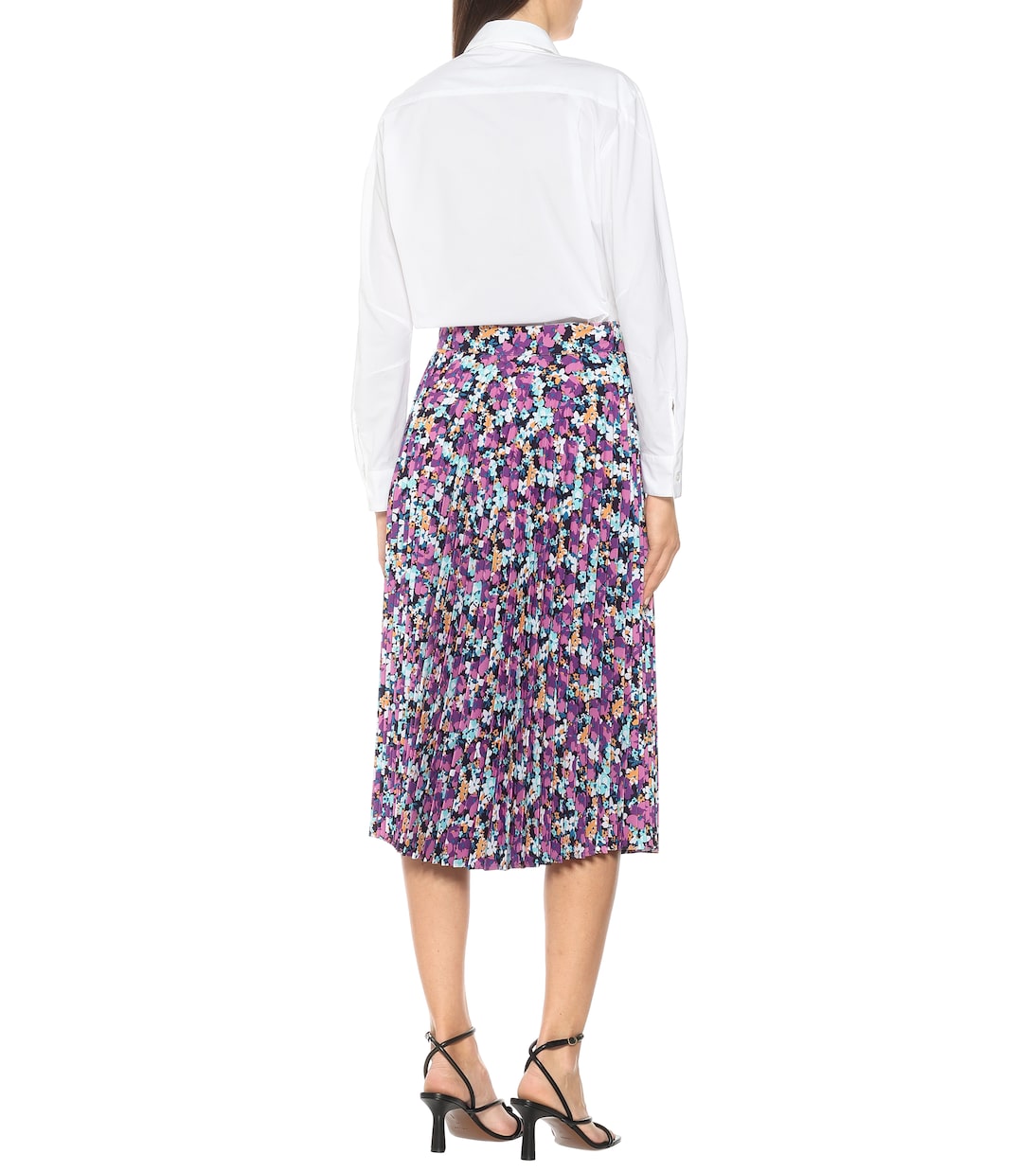Falda midi plisada floral | Plan C