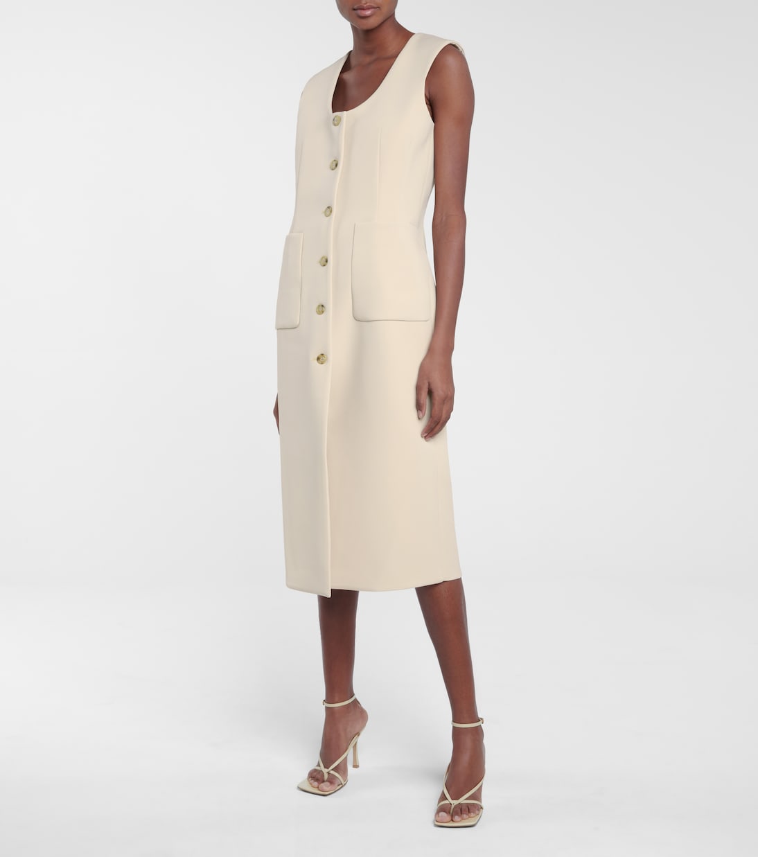 Alicia sleeveless midi dress | Deveaux New York
