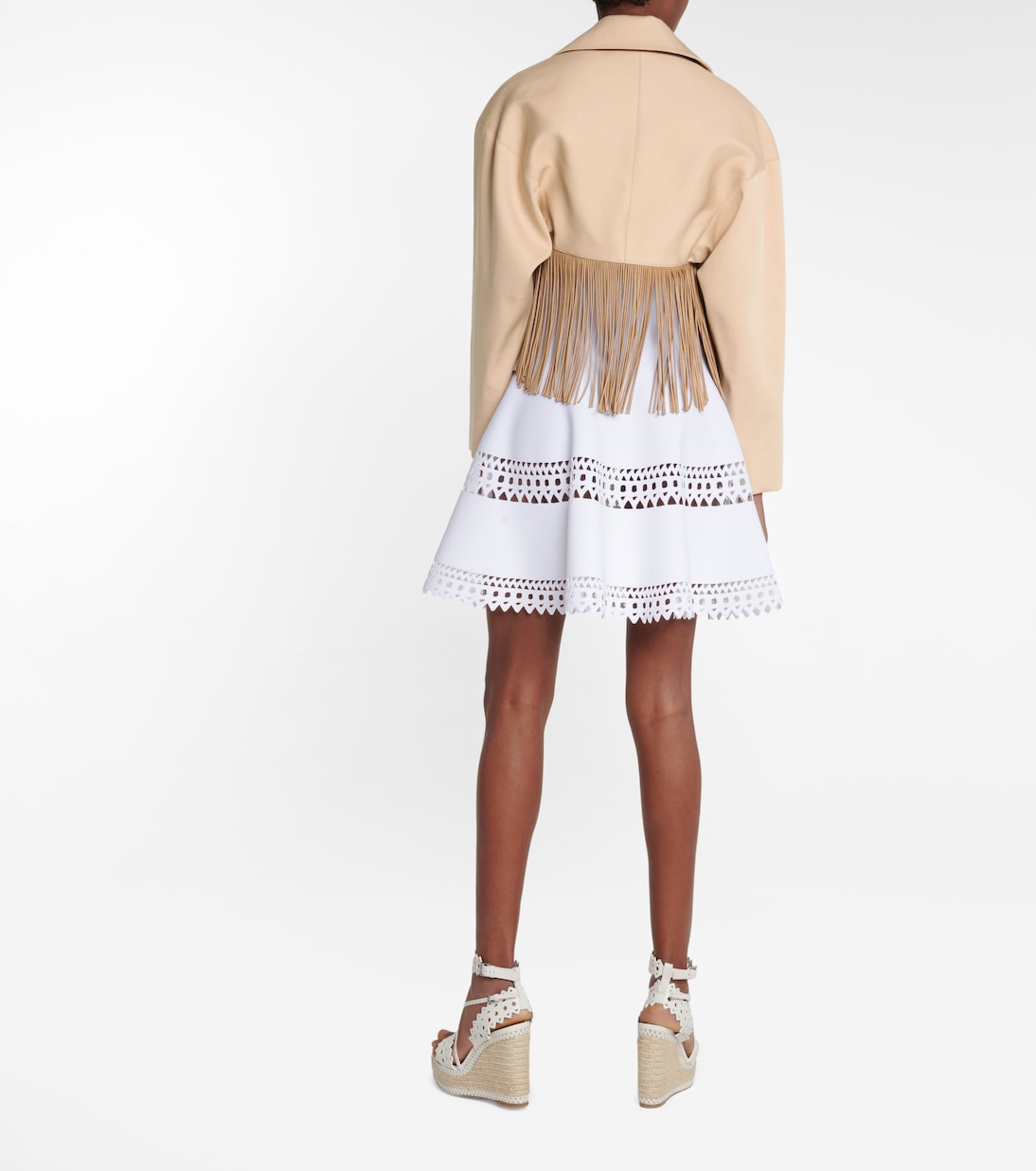 Blazer de algodón con flecos | Alaïa