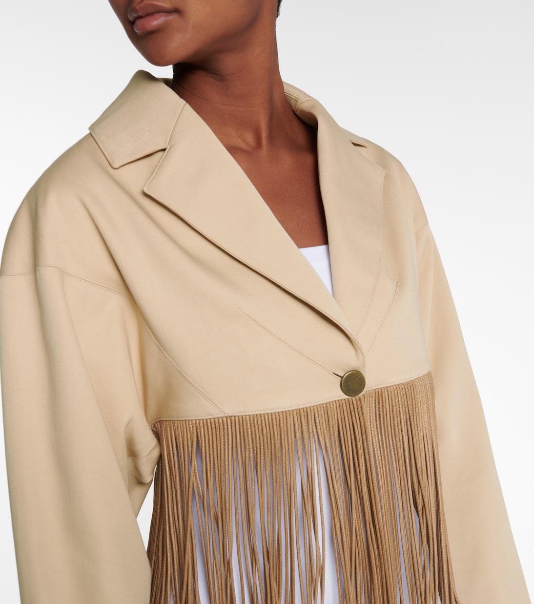 Blazer de algodón con flecos | Alaïa