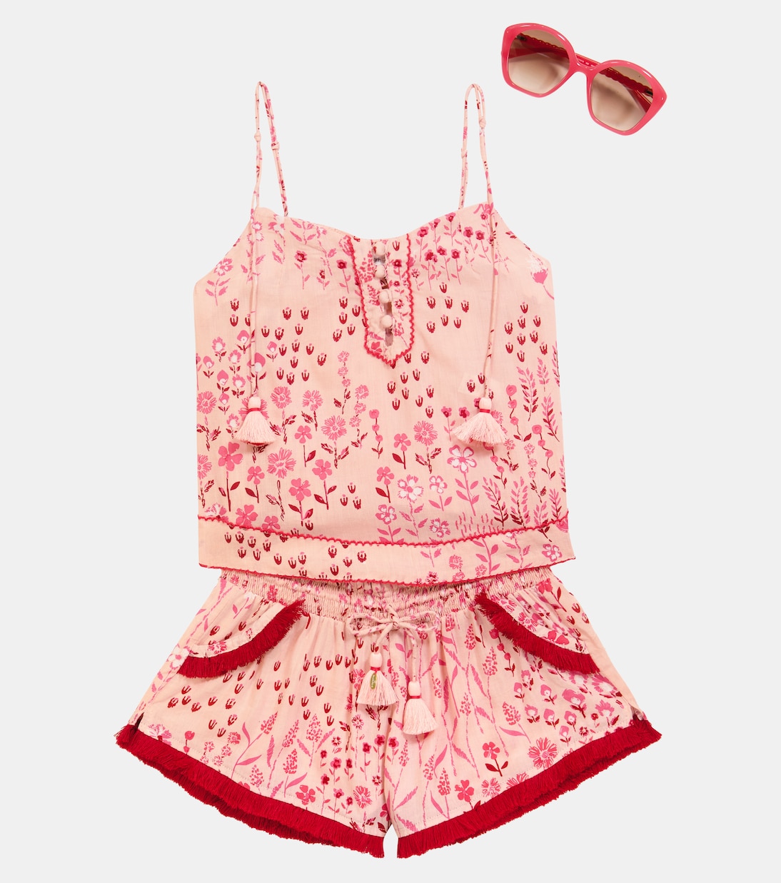 Lulu floral shorts | Poupette St Barth Kids