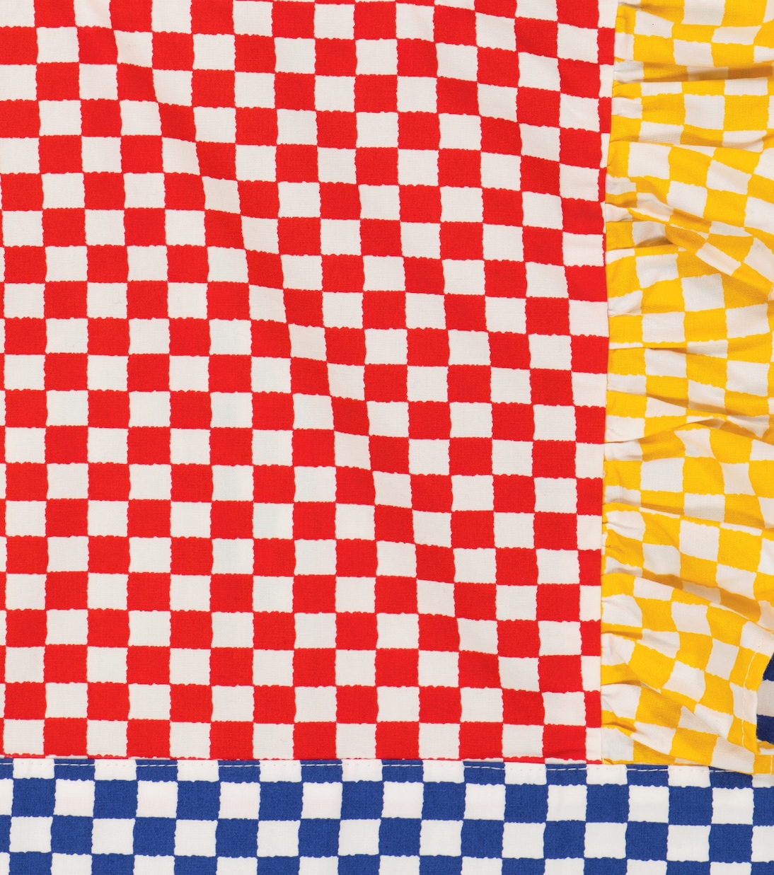 Ruffle-trimmed checked cotton top | Stella McCartney Kids