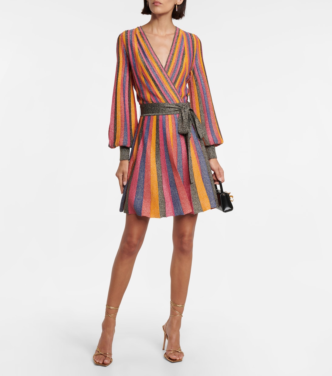 Vestido corto de punto Marsha a rayas | Rebecca Vallance