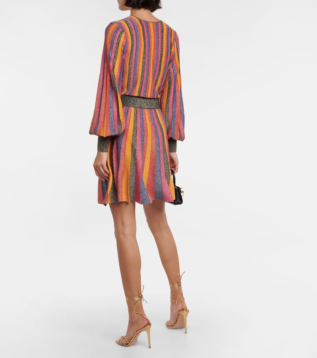 Vestido corto de punto Marsha a rayas | Rebecca Vallance