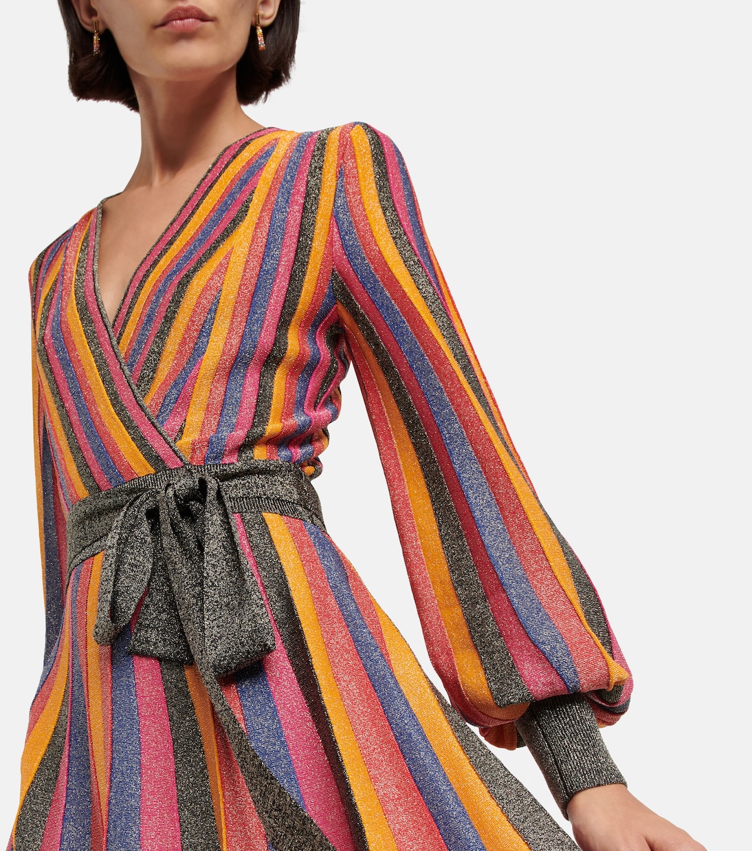 Vestido corto de punto Marsha a rayas | Rebecca Vallance