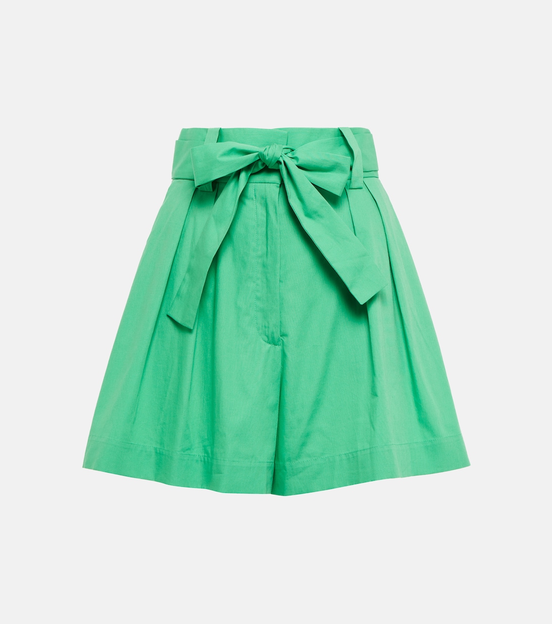 Shorts in popeline di cotone a vita alta | Oscar de la Renta