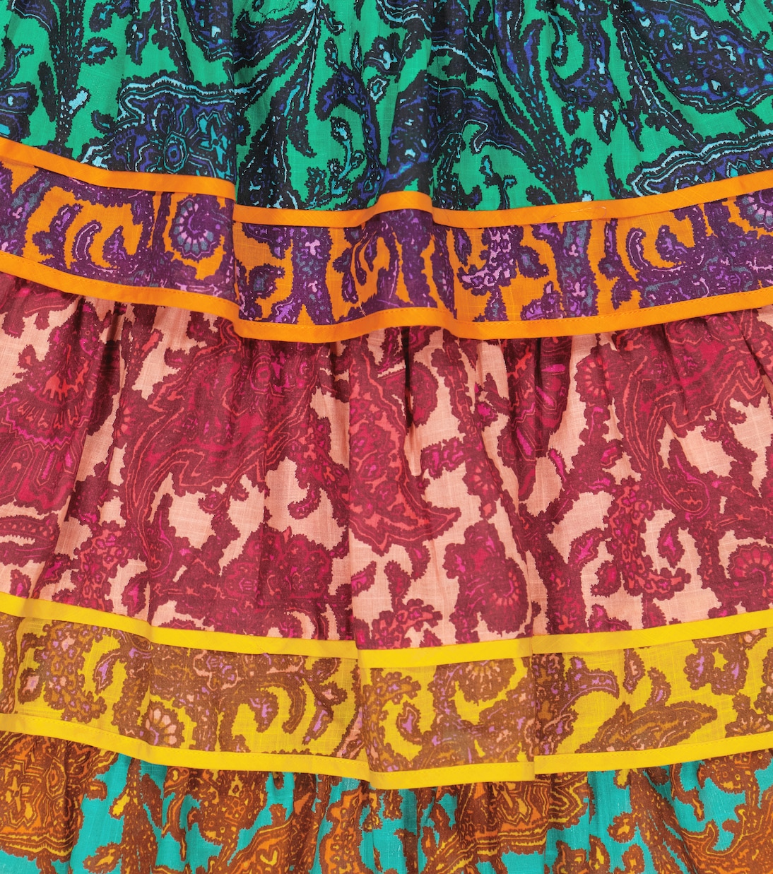 Abito Tiggy in cotone paisley a balze | Zimmermann Kids