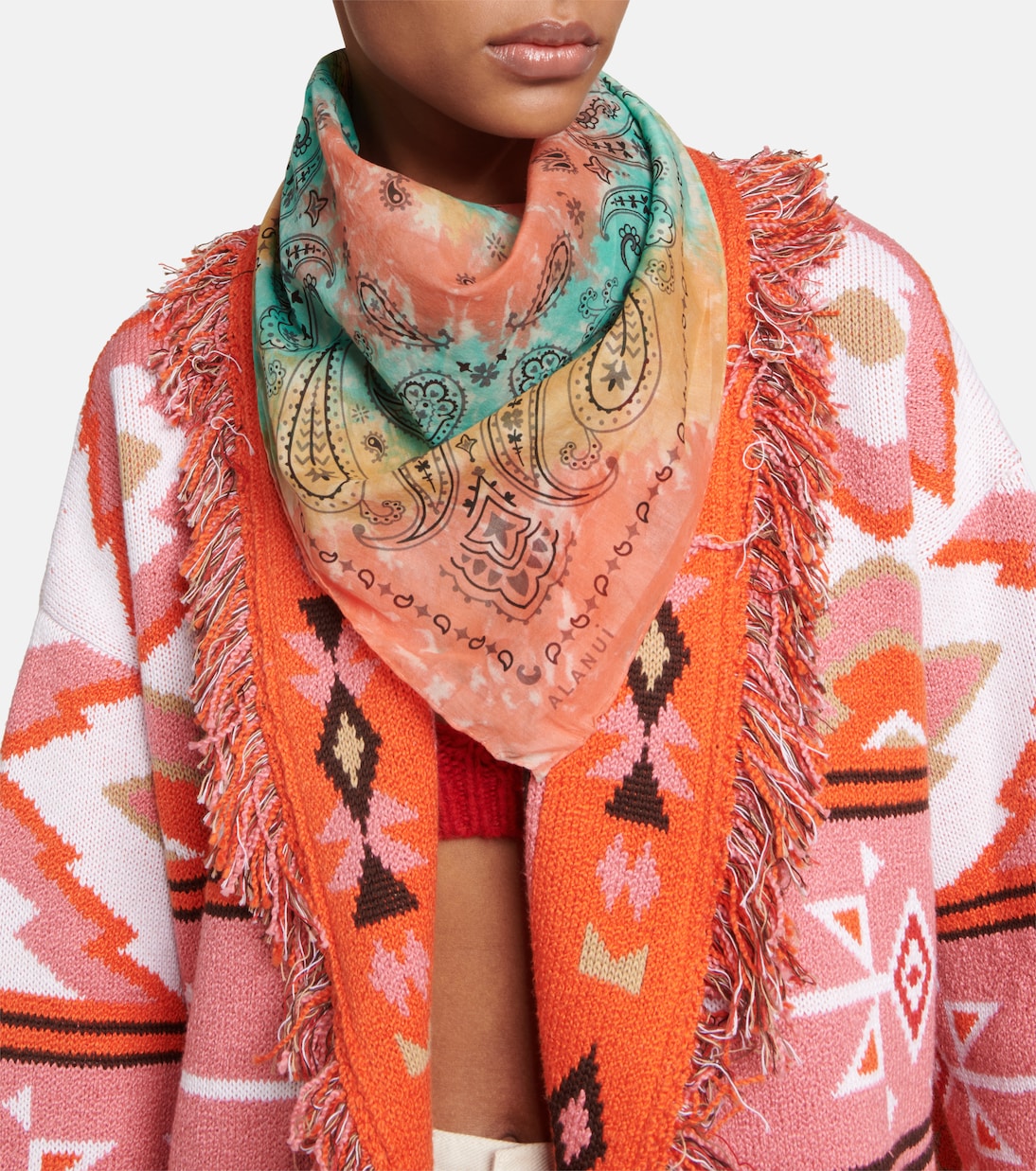Pañuelo Bandana en chifón de algodón | Alanui