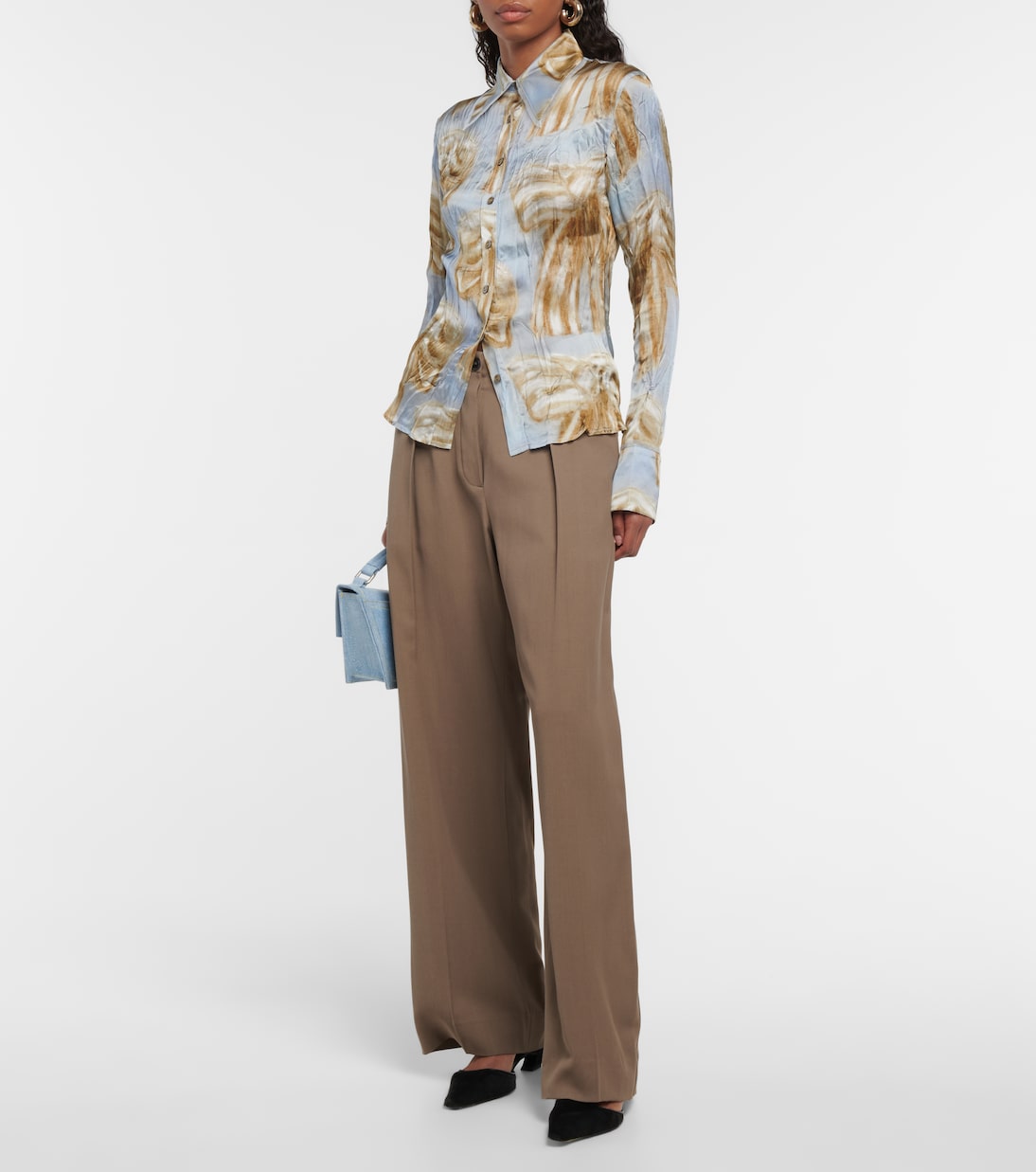 Camicia in raso con stampa | Acne Studios