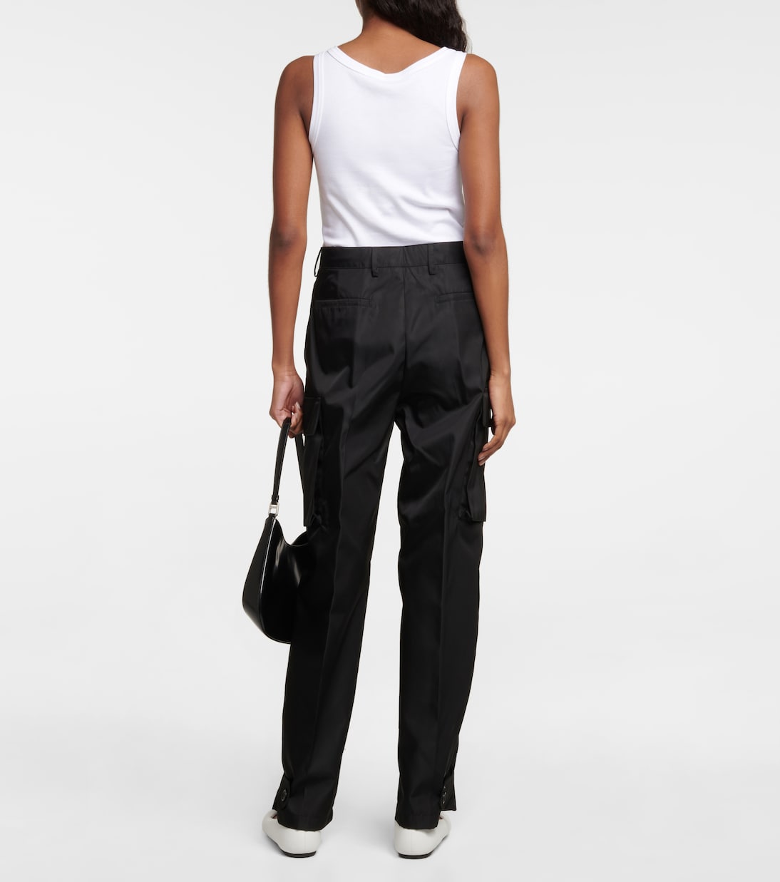 Pantaloni Cargo Nylon Moderni per Giovani Stile Prada