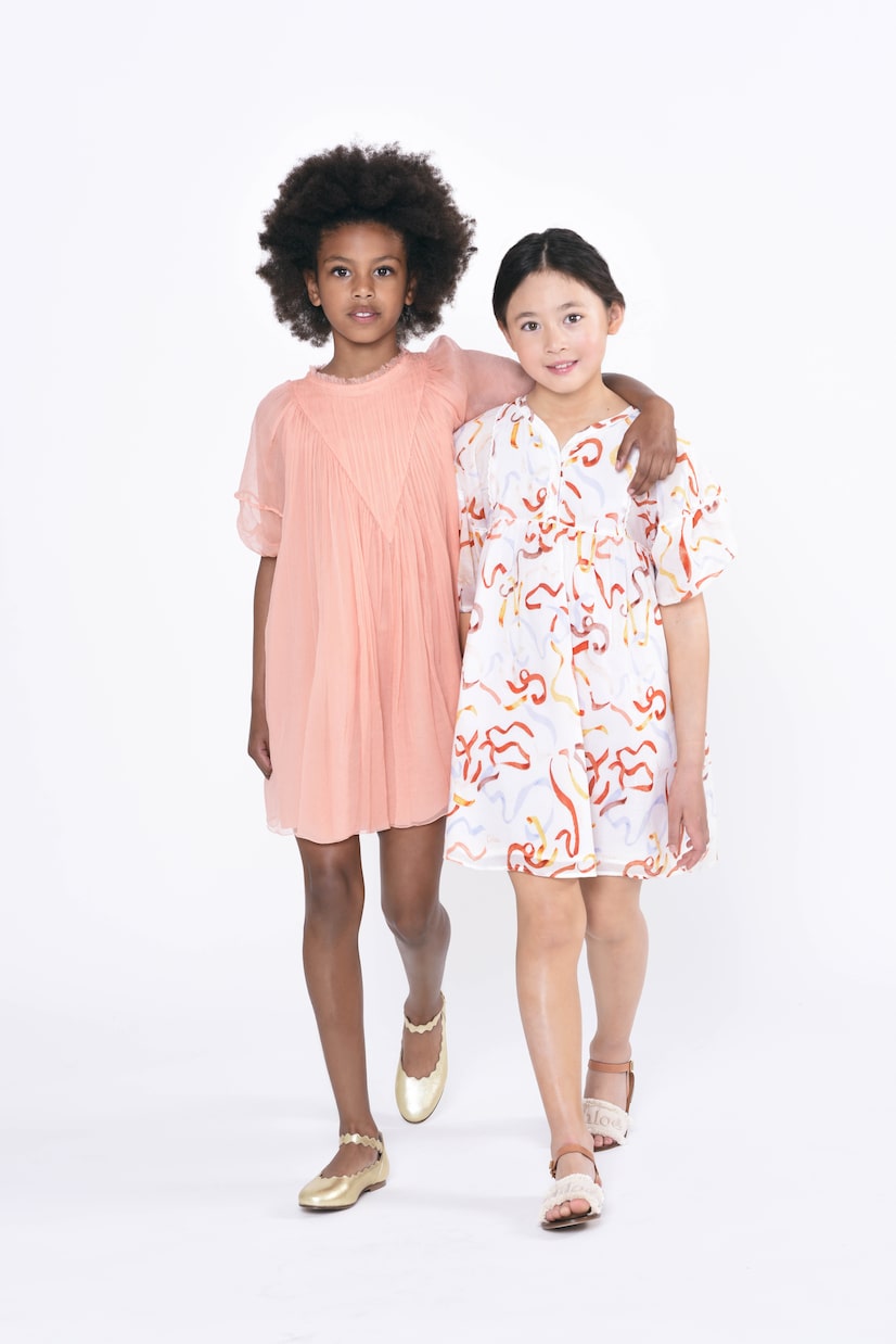 Bedrucktes Kleid aus Baumwolle | Chloé Kids