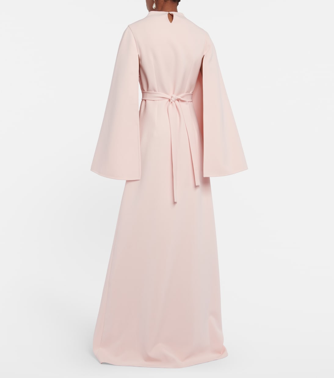 Vestido de fiesta de crepé con capa | Safiyaa