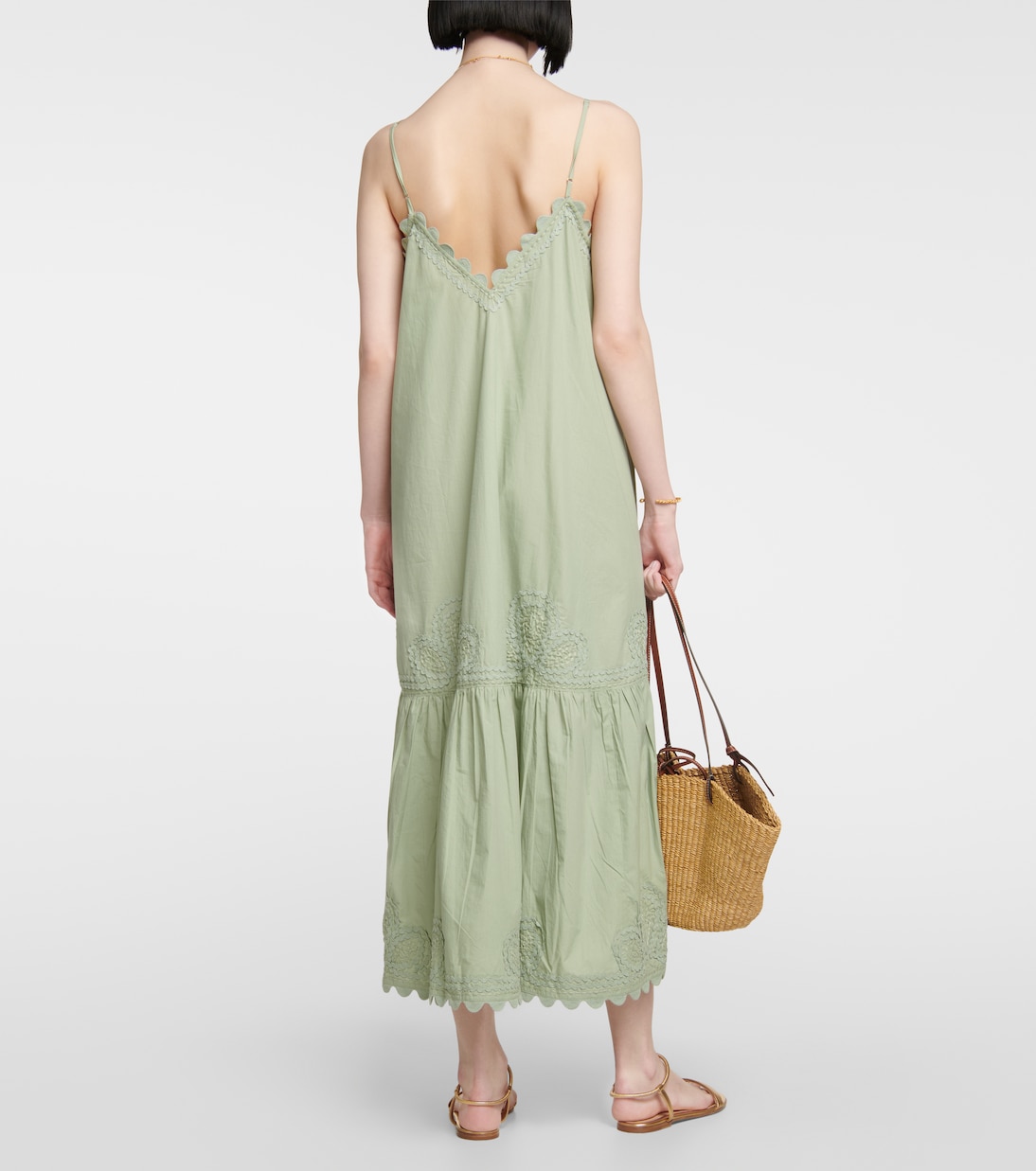 Cotton poplin midi dress | Juliet Dunn