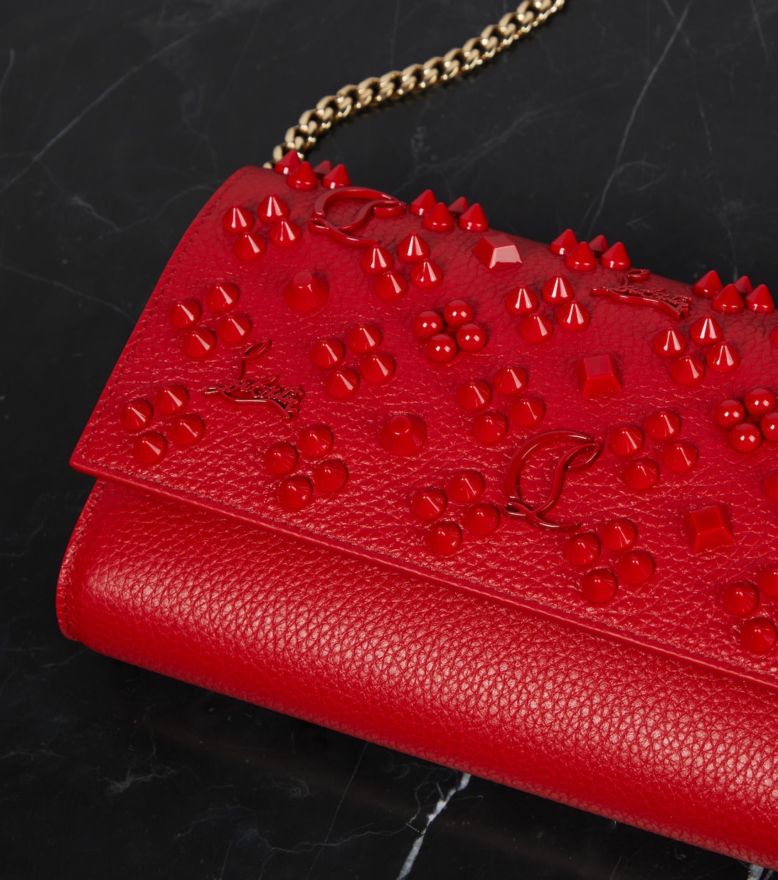 CLUTCH PALOMA IN PELLE DECORATA FIRMATA CHRISTIAN LOUBOUTIN