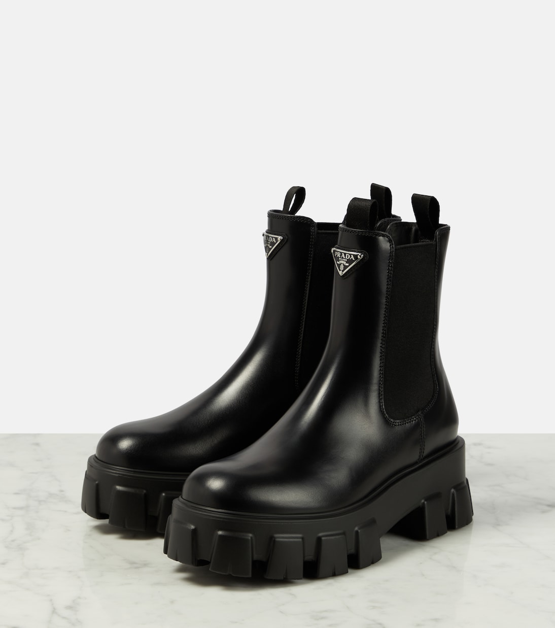 Chelsea Boots Monolith aus Leder | Prada