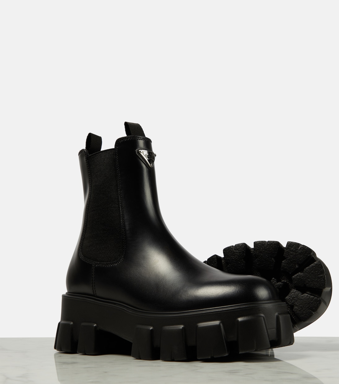 Chelsea Boots Monolith aus Leder | Prada