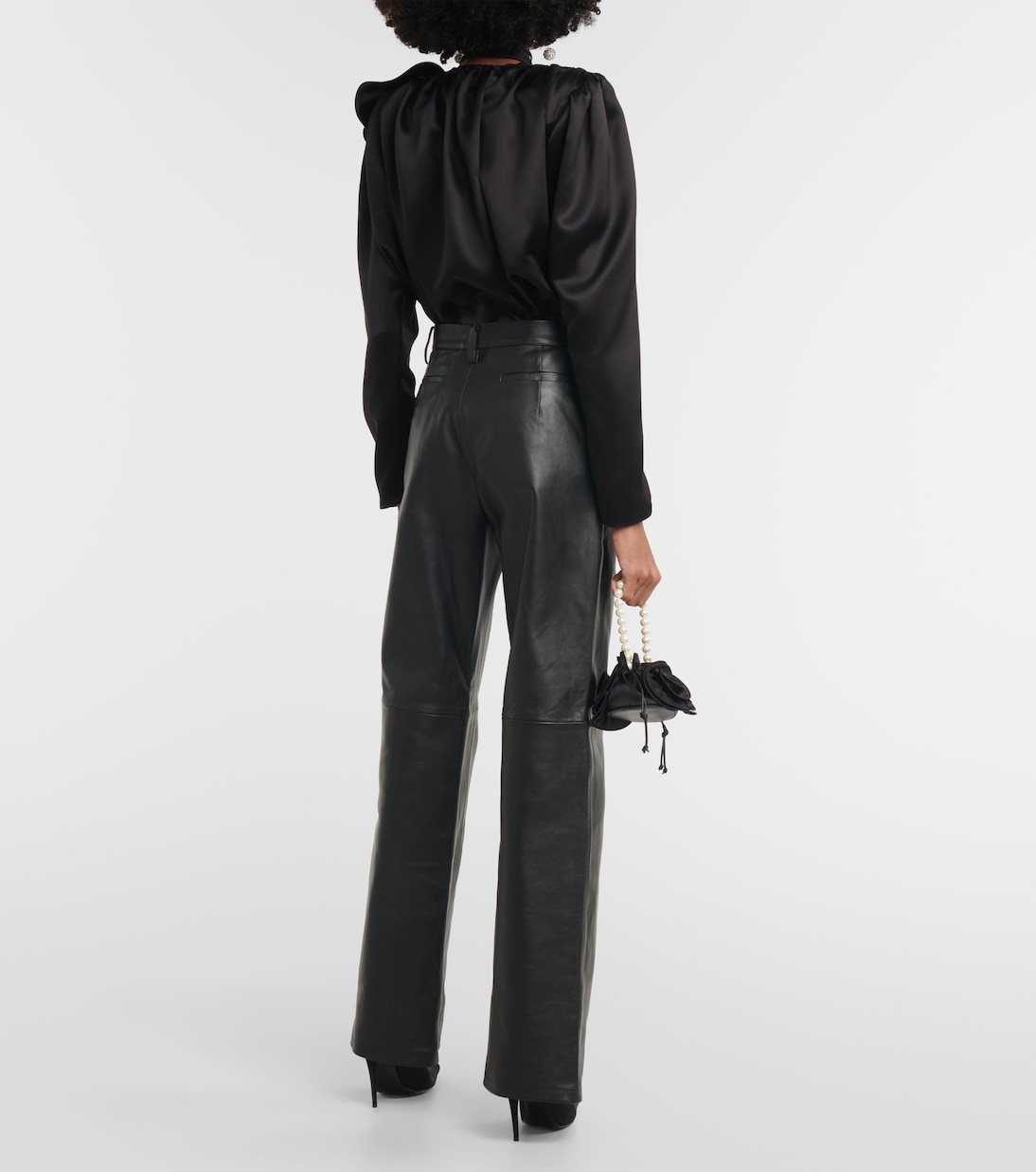 Pantalon à taille haute en cuir | Magda Butrym