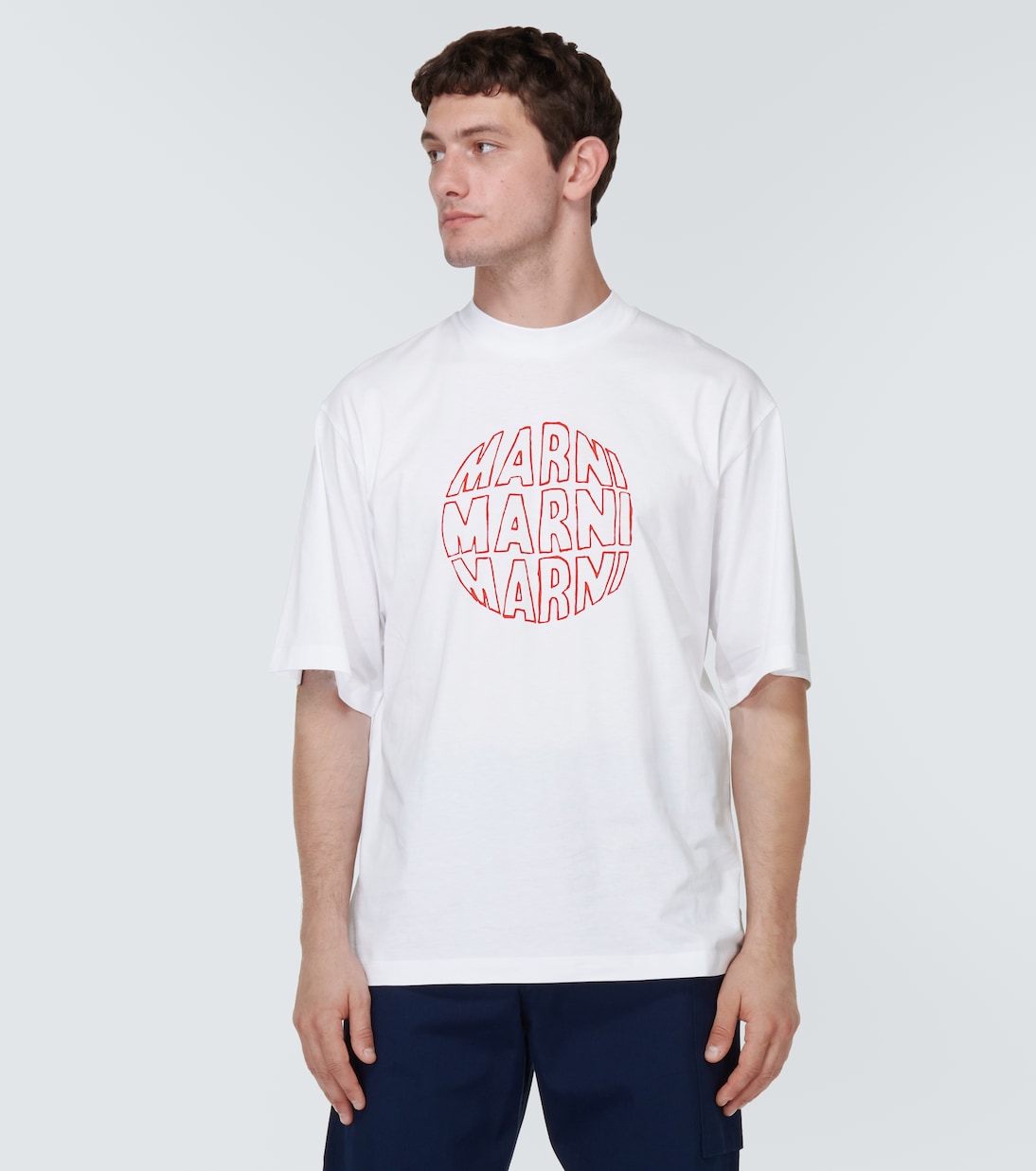 Camiseta en jersey de algodón estampado | Marni