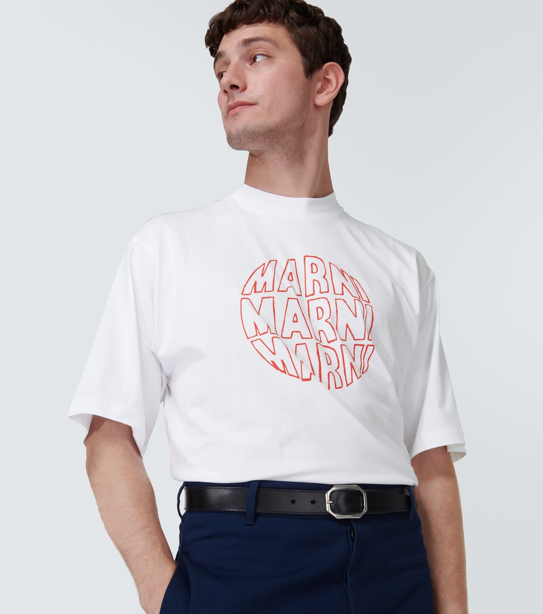 Camiseta en jersey de algodón estampado | Marni