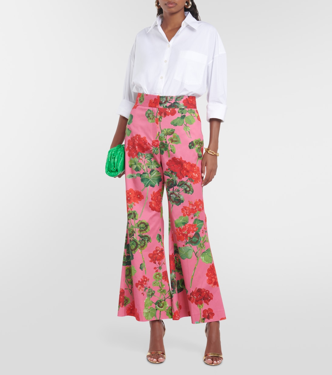 Pantaloni flared in misto cotone | Oscar de la Renta