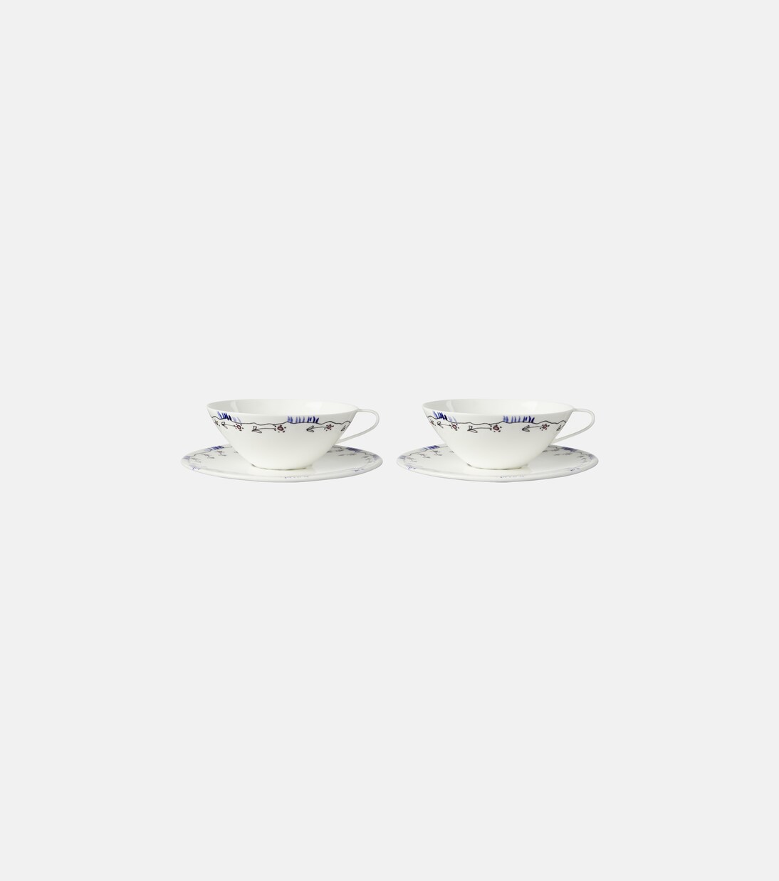 x Marni Anemone Milk set of 2 teacups and saucers | Serax