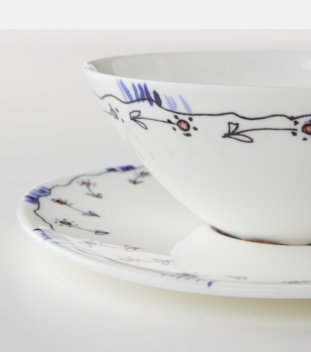 x Marni Anemone Milk set of 2 teacups and saucers | Serax