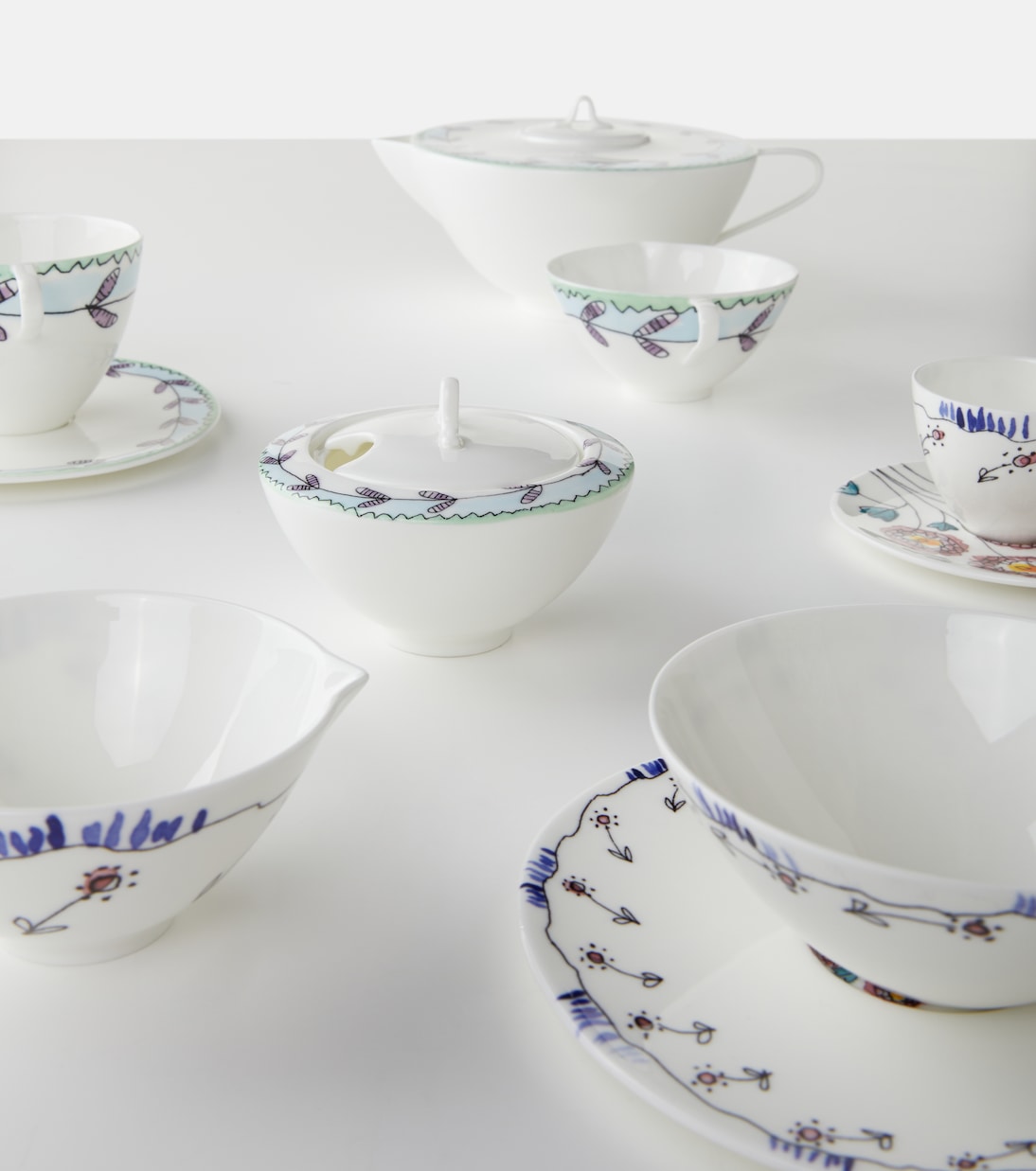 x Marni Anemone Milk set of 2 teacups and saucers | Serax