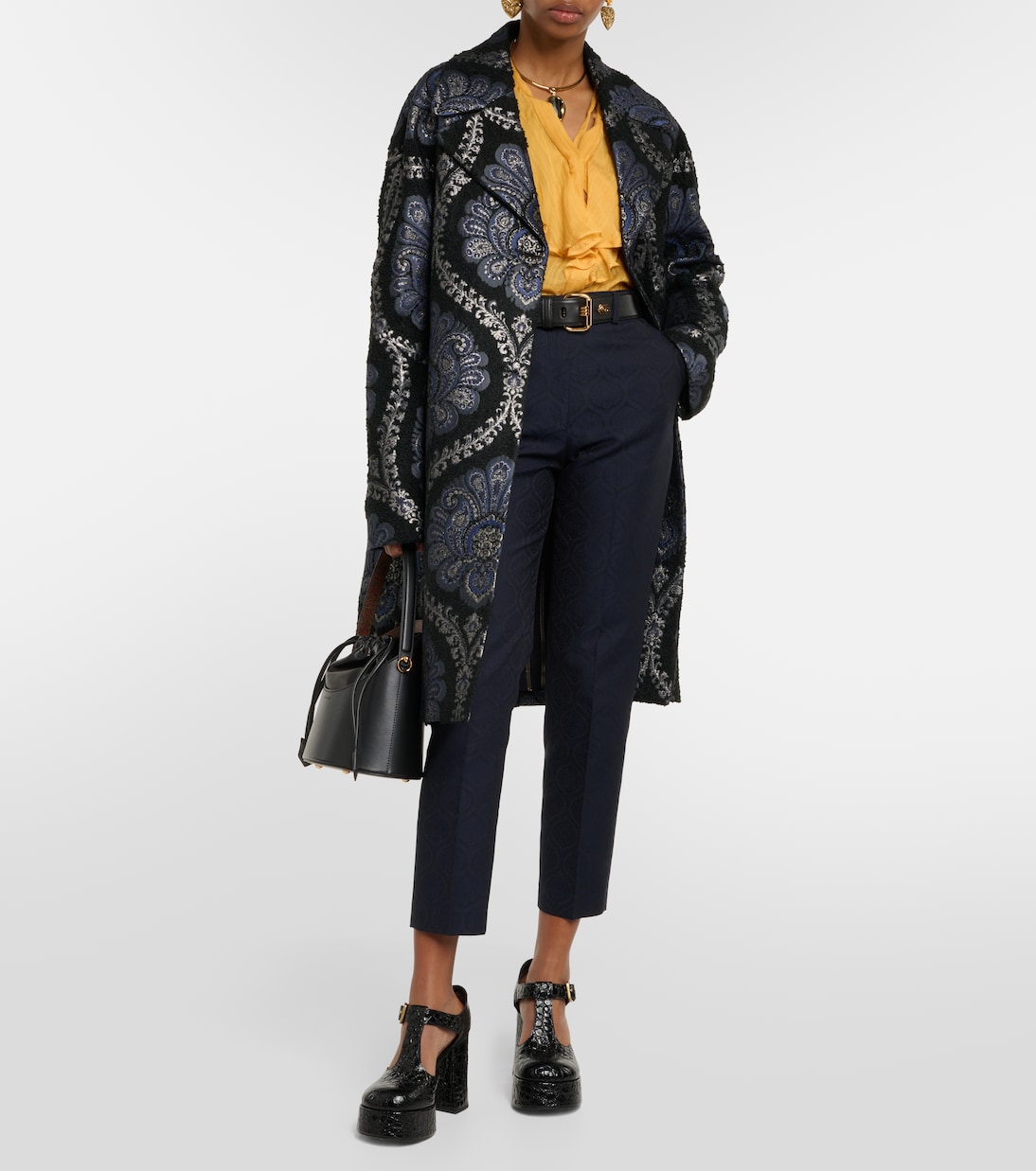 Pantaloni slim in jacquard di misto cotone | Etro