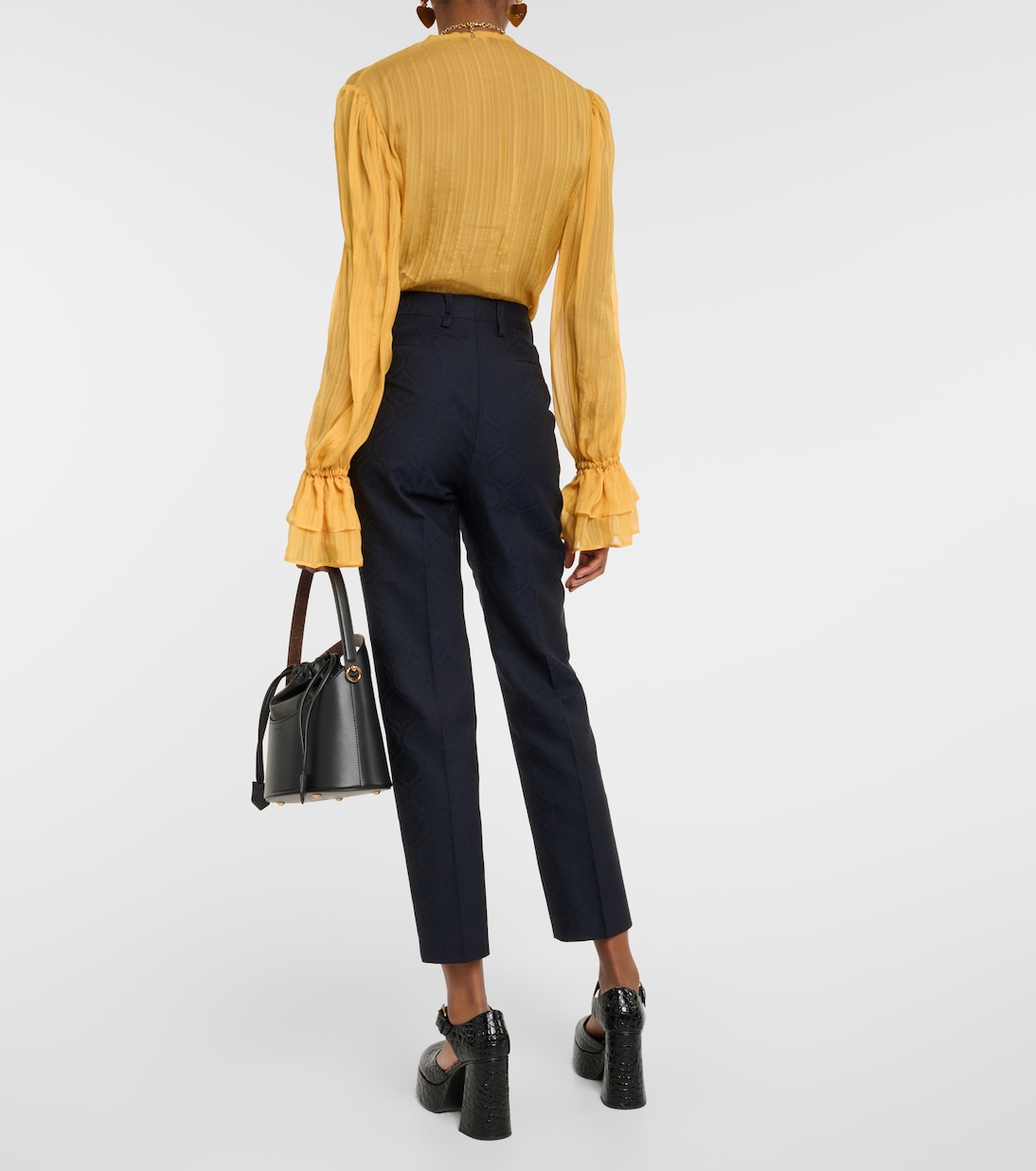 Pantaloni slim in jacquard di misto cotone | Etro