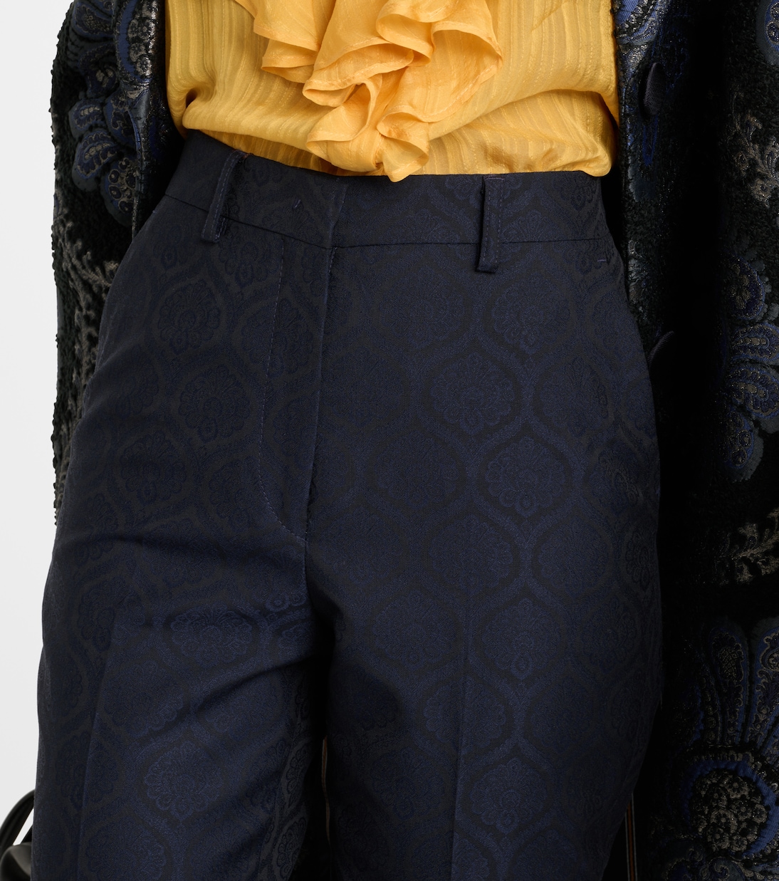 Pantaloni slim in jacquard di misto cotone | Etro