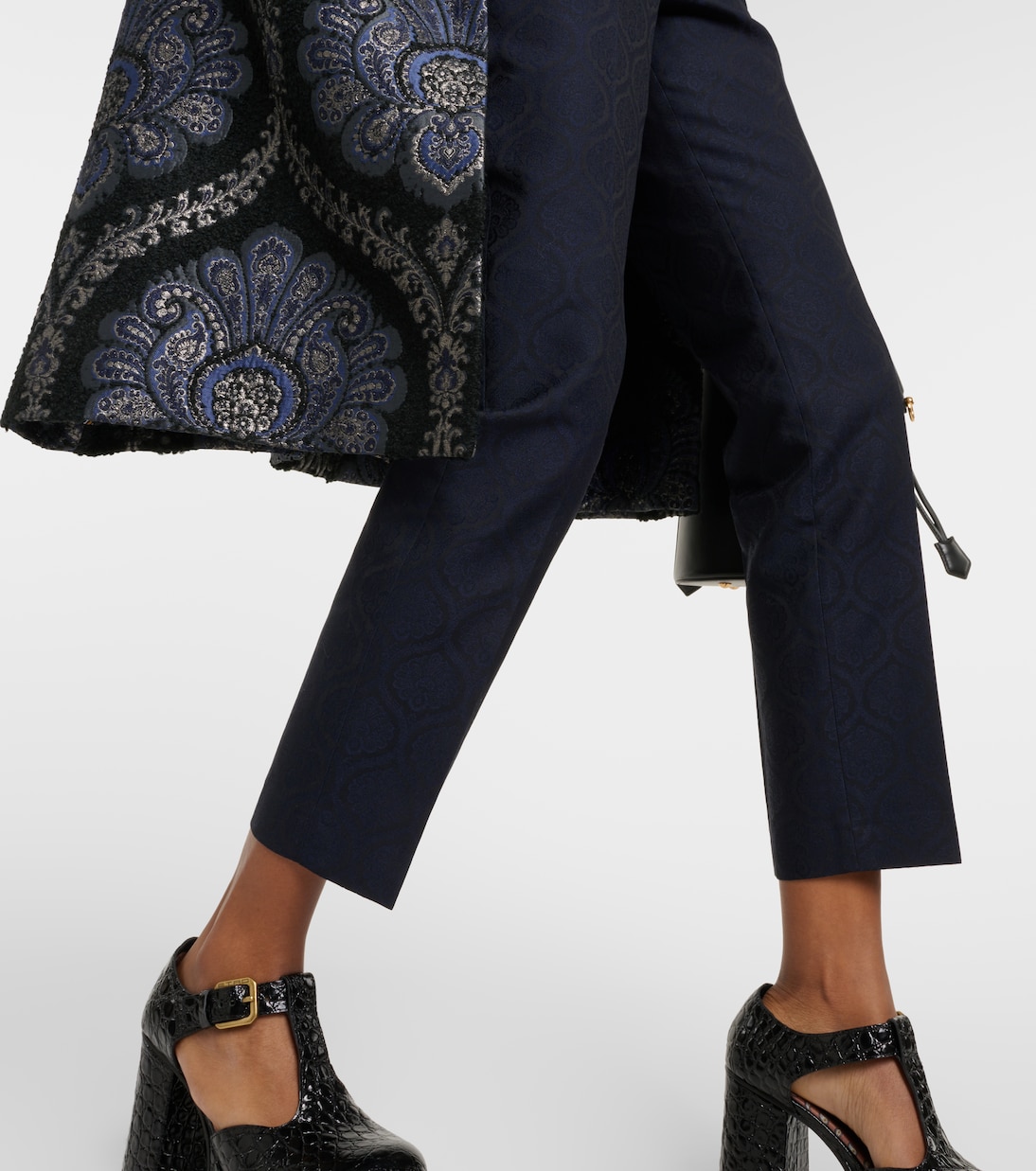 Pantaloni slim in jacquard di misto cotone | Etro
