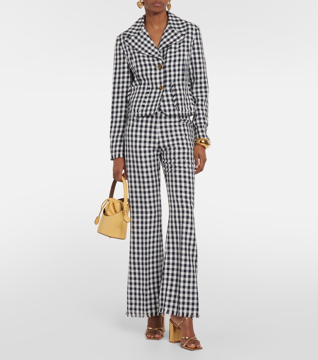 Gingham flared pants  | Etro