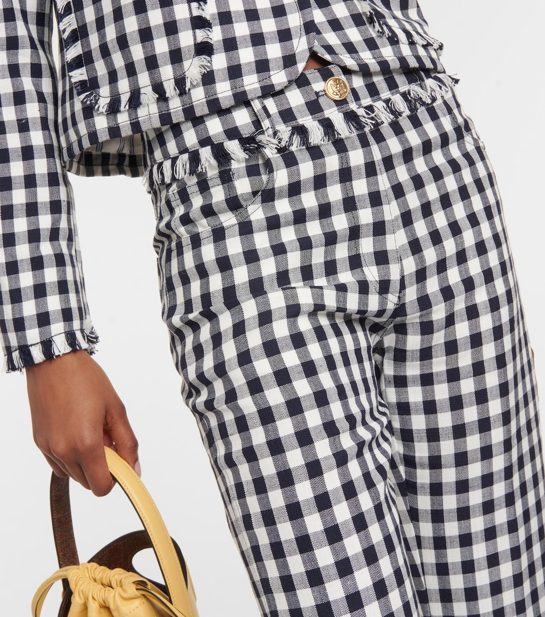 Gingham flared pants  | Etro