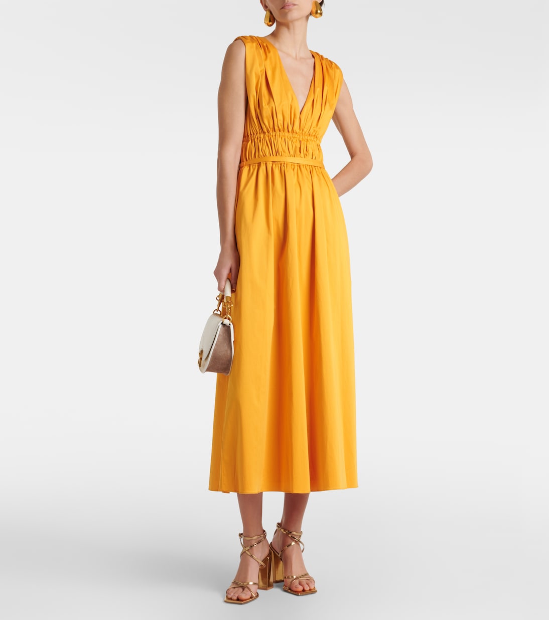 Vestido midi Fiona de mezcla de algodón | Altuzarra