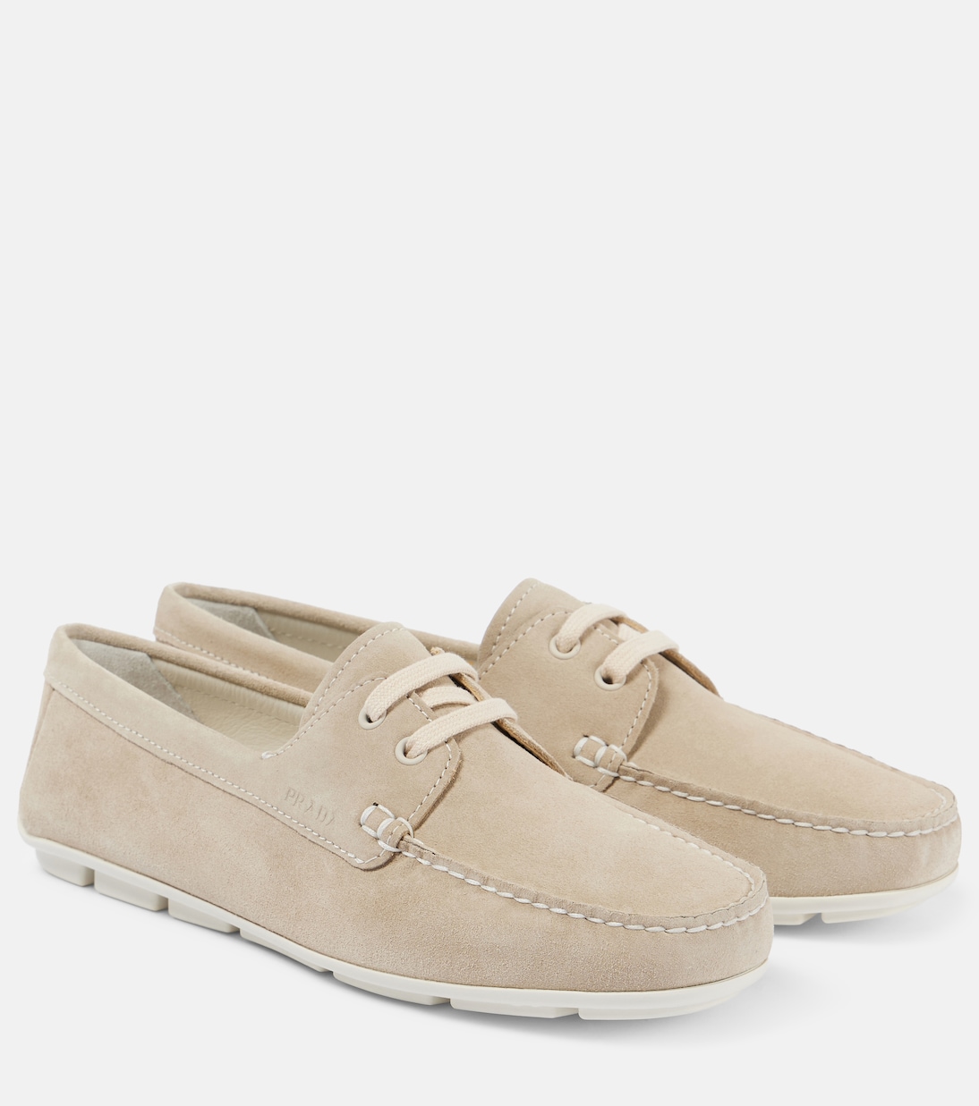 Segelschuhe aus Veloursleder | Prada