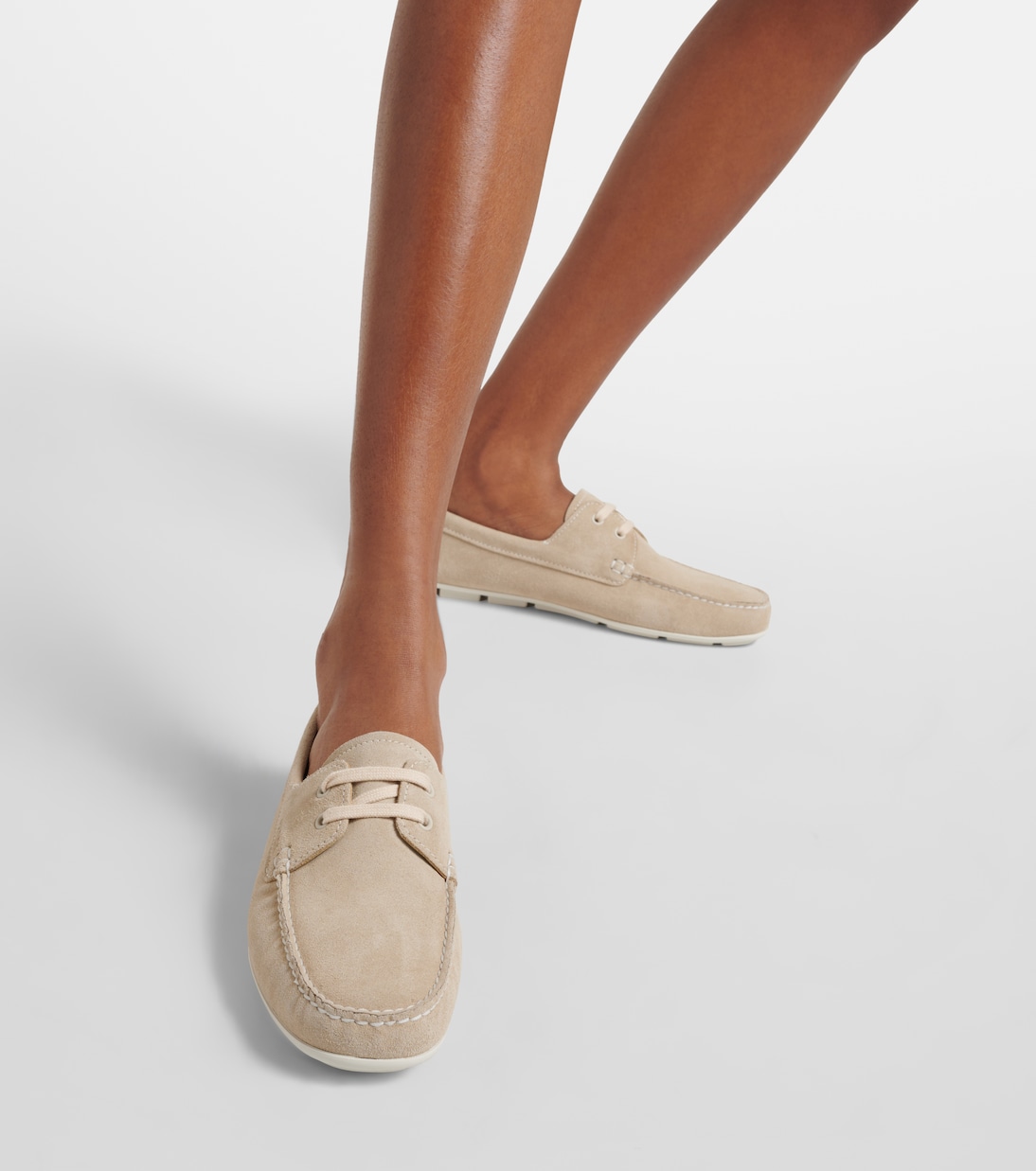 Segelschuhe aus Veloursleder | Prada