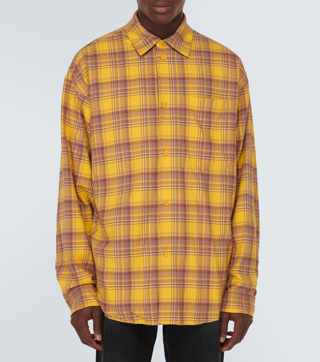 Camicia reversibile in cotone a quadri | Balenciaga